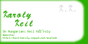 karoly keil business card